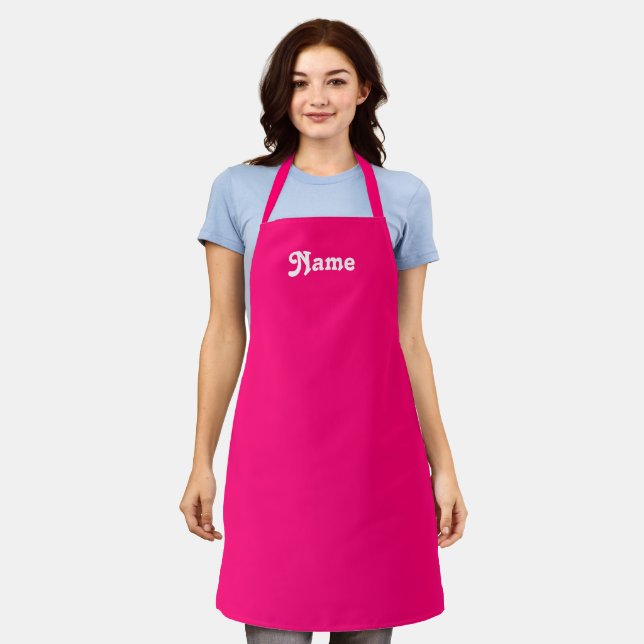 Customize personalize with NAME monogram Apron (Worn)