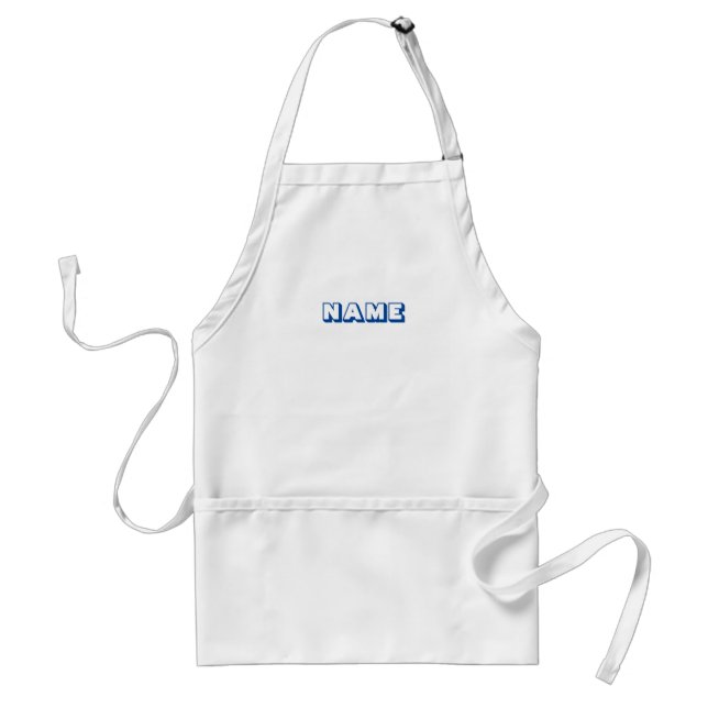 Customize personalize with NAME monogram initial Adult Apron (Front)