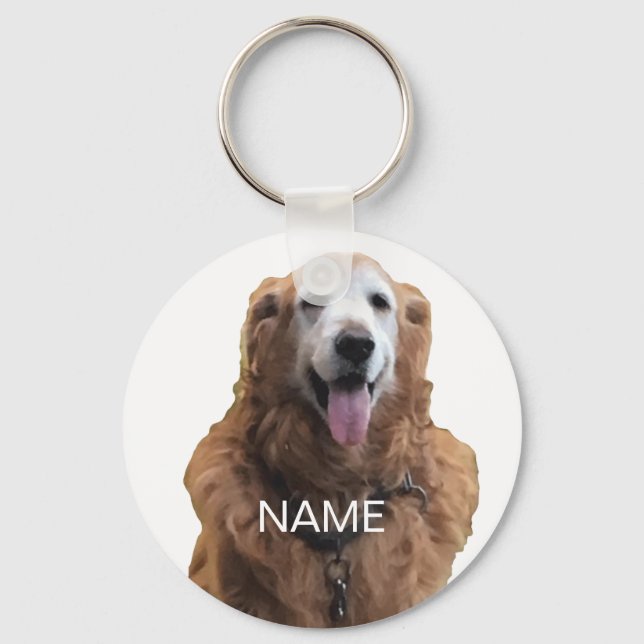 Customize personalize with photo & name keychain (Front)