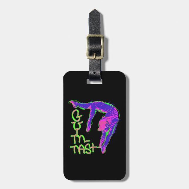 Customize Personalized Gymnastics Luggage tag (Front Vertical)