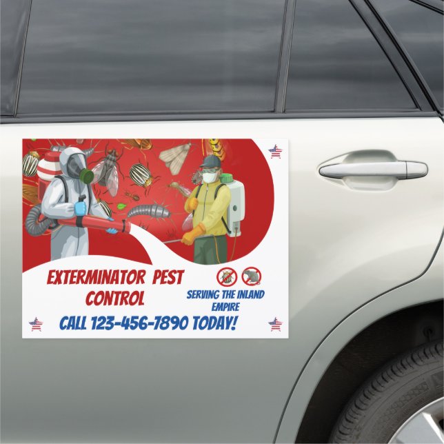 Customize Pest Control Business Truck  Car Magnet (In Situ)