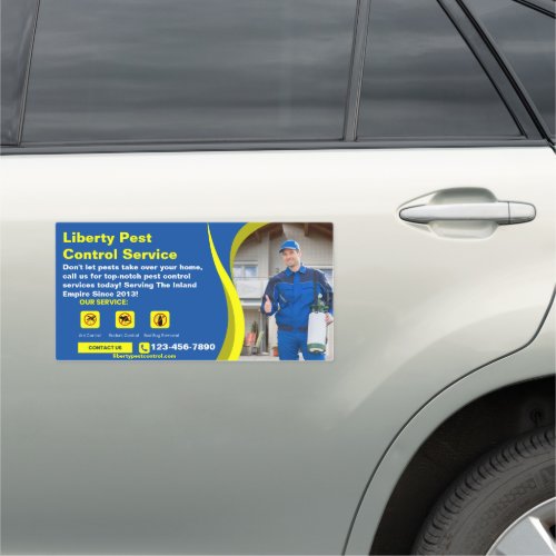 Customize Pest Rodent Control Business Text Photo  Car Magnet