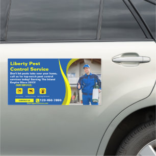 Customize Pest Rodent Control Business Text Photo Car Magnet