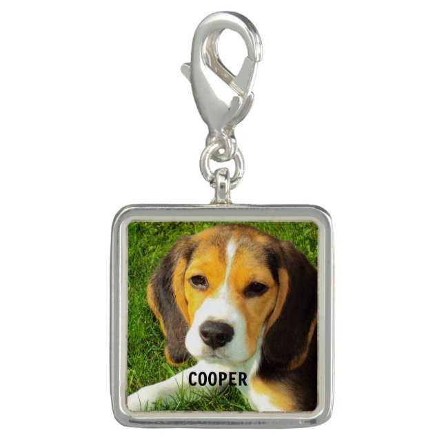 customize pet dog photo charm (Front)