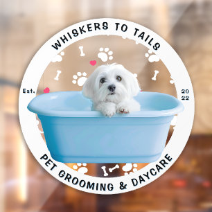 Customize Pet Grooming Shop Business Large Window Cling