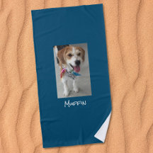 Customize Pet or Child's Photo & Name, Ocean Blue