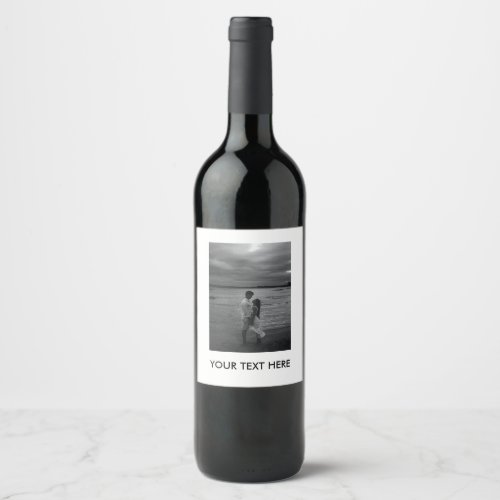 Customize Photo and Text  Wine Label
