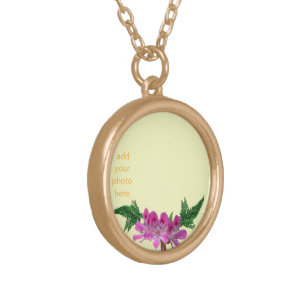 customize photo gold plated necklace