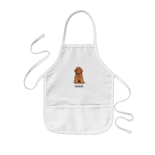 Customize photo, image and name text kids' apron (Front)