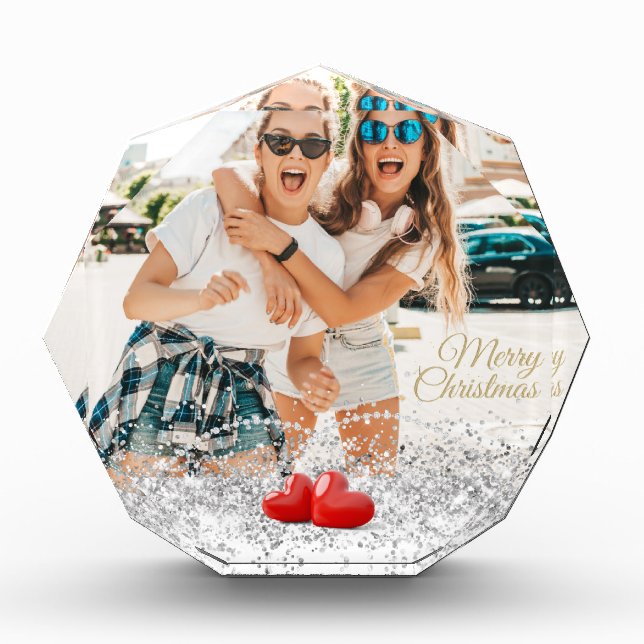 Customize Photo Merry Christmas For Your Friend  Acrylic Award (Front)