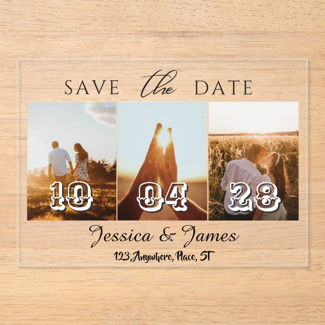 Customize Photo Personalized Save the Date (Front)