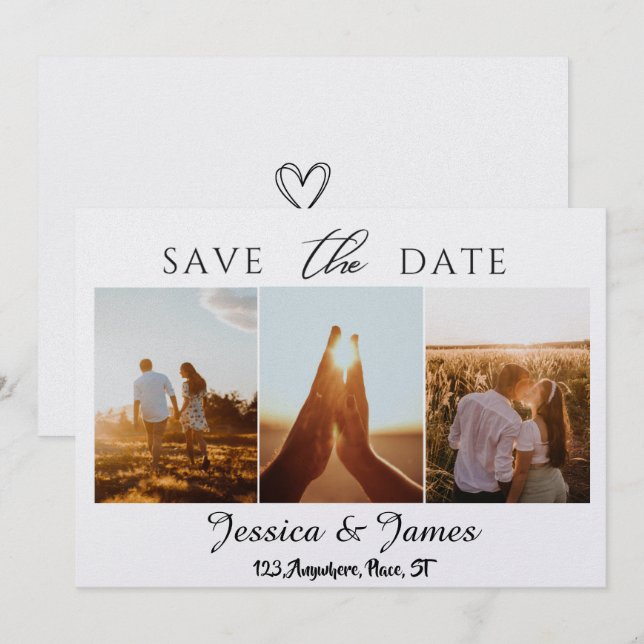 Customize Photo Personalized Save the Date (Front/Back)