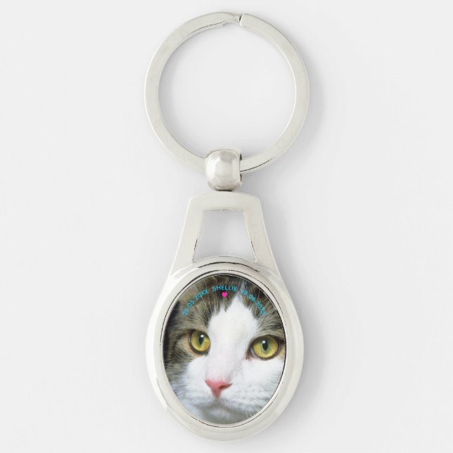 Customize Photo Pet Cat/Dog Loss Memorial Keychain (Front)