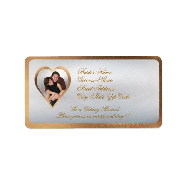 Customize Photo Wedding Invitation Return Address Label (Front)