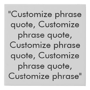 Customize phrase quote elegant black grey faux canvas print