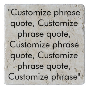 Customize phrase quote, elegant black letters trivet