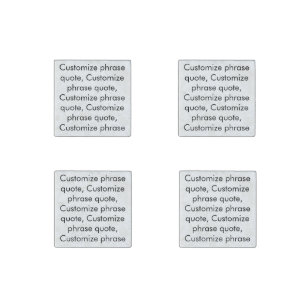 Customize phrase quote, elegant black white stone magnet