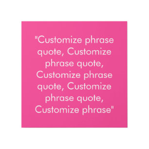 Customize phrase quote elegant fuchsia white gallery wrap