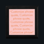 Customize phrase quote, elegant pink orange gift box<br><div class="desc">Customize phrase quote,  elegant pink orange gift box
Customize,  personalize with name,  phrase,  or text</div>