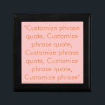 Customize phrase quote, elegant pink orange gift box<br><div class="desc">Customize phrase quote,  elegant pink orange gift box
Customize,  personalize with name,  phrase,  or text</div>