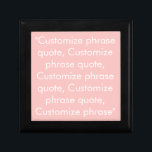 Customize phrase quote, elegant pink white gift box<br><div class="desc">Customize phrase quote,  elegant pink white gift box
Customize,  personalize with name,  phrase,  or text</div>