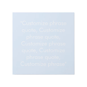 Customize phrase quote light blue white elegant gallery wrap