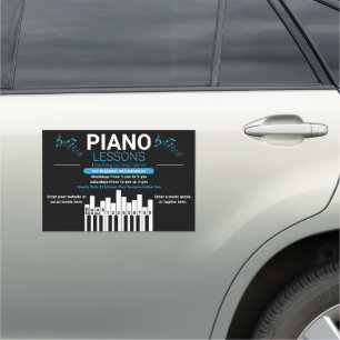 Customize Piano Lessons Teacher Musician Business Car Magnet