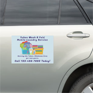 Customize Pickup Dropoff Wash Fold Laundry Service Car Magnet