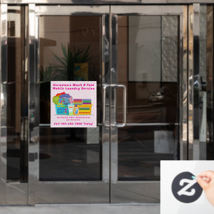 Customize Pickup Dropoff Wash Fold Laundry Service Window Cling