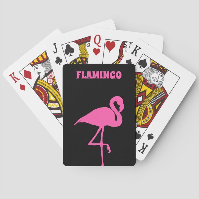 Customize Pink Flamingo Poker Cards (Back)