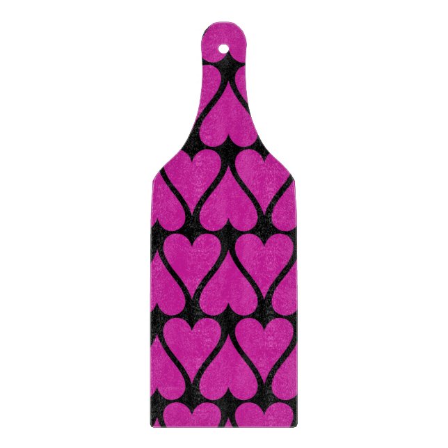 Customize Pink Hearts Cutting Board (Front)