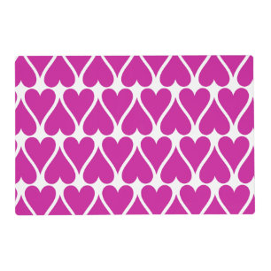 Customize Pink Hearts Placemat