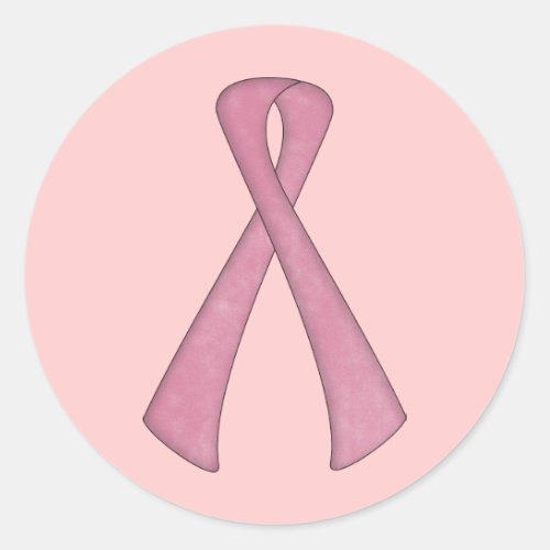 Customize  Pink Ribbon Products Classic Round Sticker