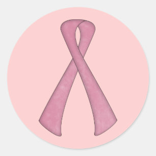Customize Pink Ribbon Products Classic Round Sticker