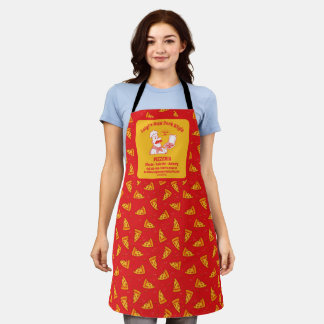 Customize Pizza Restaurant Detailed Pizza Chef  Apron