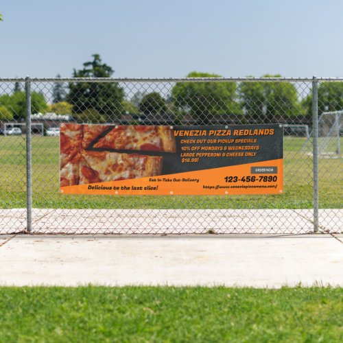 Customize Pizza Shop Pepperoni Cheese Advertise   Banner