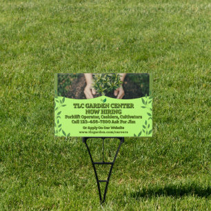 Customize Plant Nursery Garden Center Now Hiring Sign