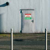 Customize Please Use Other Door Left Arrow Notice