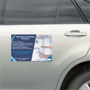 Customize Plumber Services Business Contractor Van Car Magnet