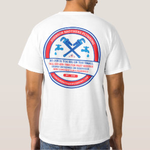 Customize Plumbing Contractor Business Men's  T-Shirt