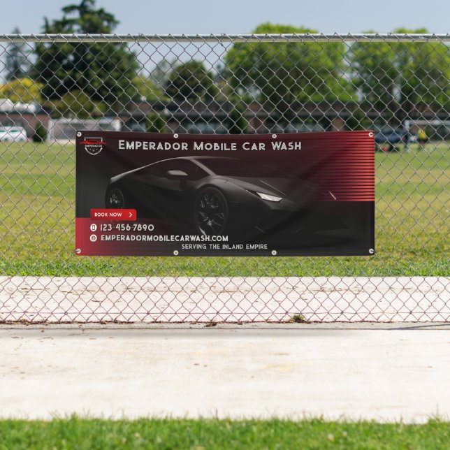 Customize Premium Car Wash SportsCar Banner (Insitu)