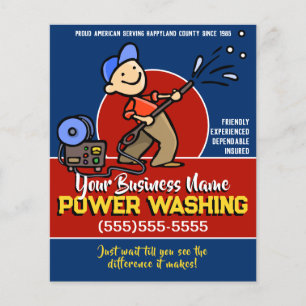 Customize. Pressure Cleaning Power Washing 2 sided Flyer