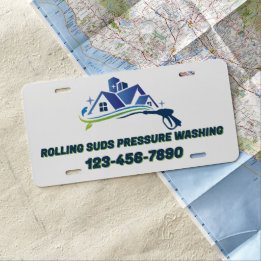 Customize Pressure Washing Business Promo License Plate