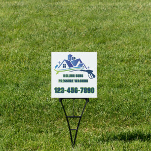 Customize Pressure Washing Business Promo Yard Sign