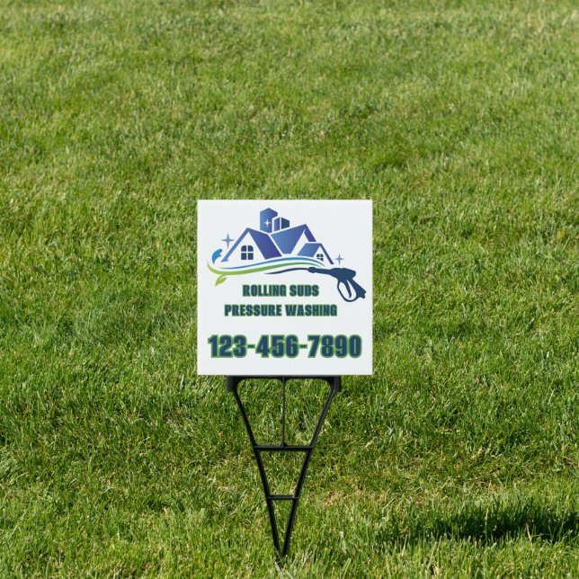 Customize Pressure Washing Business Promo Yard Sign (Insitu)