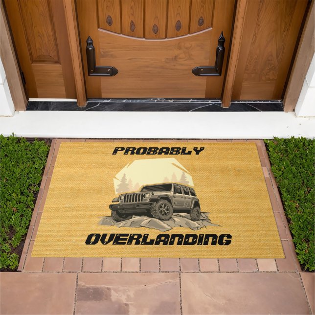 Customize Probably Overlanding Rock Crawling 4x4 3 Doormat (Outdoor)