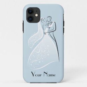 Customize Product Blue Retro Wedding Dancers Coord iPhone 11 Case