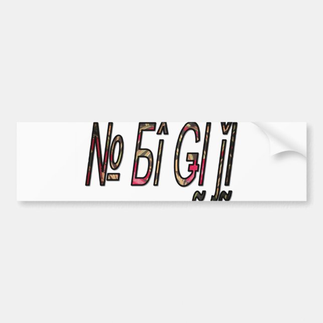 Customize Product Bumper Sticker (Front)