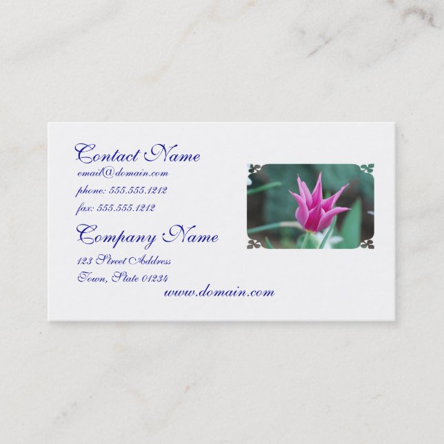 Customize Product Business Card (Front)