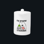 Customize Product Teapot<br><div class="desc">This fun professional Dog Groomer design features a happy cartoon dog, cat, and bird with text, Dog Groomer Extraordinaire. You worked hard to become a pet professional and you're good at it, so let the world know! Great gift idea for your pets' favorite Dog Groomer, too! Original copyrighted design by...</div>